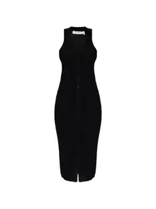 Рифленое миди-платье Lyliane на пуговицах Iro, черный