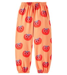 Спортивные брюки из хлопка с томатным принтом Jellymallow, оранжевый