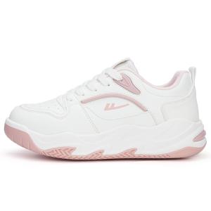 WARRIOR Амортизирующие, увеличивающие высоту, износостойкие, низкие повседневные туфли для женщин, белые, розовые