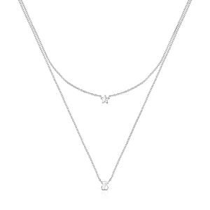 Колье Tous Mini Icons Bear-Star, серебро