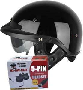 Полушлем Honda Soman H6, черный