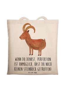 Mr. & Mrs. Panda Джутовая сумка Capricorn Perfection с надписью кремового цвета