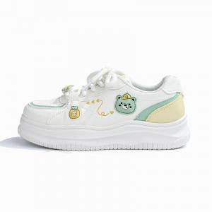 Нескользящие, легкие, увеличивающие рост, низкие женские кроссовки RENBEN, Green