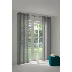 Штора LORCA с люверсами, 1 шт. Wirth, серый