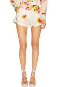 Шорты с принтом рейгана Karina Grimaldi, белый