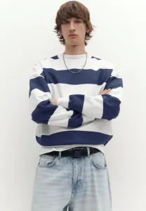 Полосатая толстовка с круглым вырезом Pull&Bear, Blue