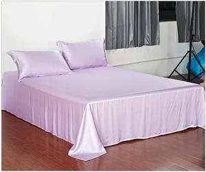 Generic Комплект постельного белья из 100% шелка тутового шелкопряда Light Purple