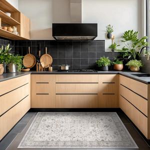 Ковёр Hazo Haus для кухни, 92х122 см, светло-серый