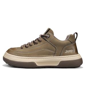 Jeep Мужские повседневные низкие кроссовки Leisure Collection с амортизацией и износостойким покрытием, цвет хаки, цвет Khaki