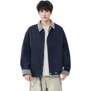 Куртка Unisex Lapel Moderate Workwear WARRIOR, темно-синий[free diy badge]