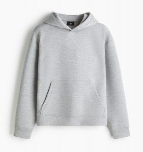 Худи H&M Loose Fit Scuba, серый