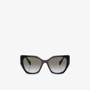 Солнцезащитные очки Prada с квадратной оправой из ацетата, черный