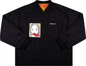 Куртка Supreme Mug Shot Crew Jacket 'Black', черный