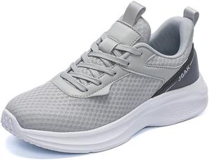 Мужские легкие спортивные кроссовки с дышащей сеткой и амортизирующей подошвой для занятий в зале, бега, ходьбы и повседневной носки Qacksv, серый