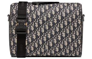 Сумка-мессенджер, кроссбоди, наплечная сумка мужская lingot jacquard grain с кожаной вставкой DIOR