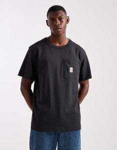 Футболка Wrangler Casey Jones с карманом для рабочей одежды, черная