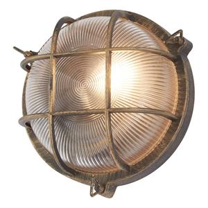 Настенный светильник searchlight Bulkhead, черный - золотой - алюминий - 27 x 27 x 11 см