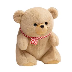 Плюшевый мишка с шарфом, высота 25см/35см/45см MLING, коричневый