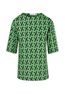 Рубашка с жаккардовым узором зеленого/черного цвета Bicalla, мультиколор