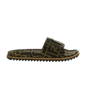 Кроссовки Fendi TPU FF Motif Slides Maya Nero, коричневый