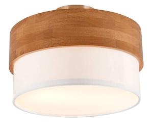 Потолочный светильник MeineWunschleuchte Holz Stoffschirm 30cm цвет holz/weiß
