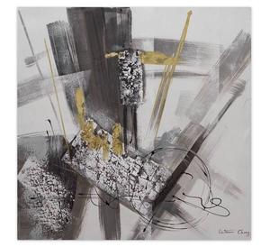 Акриловая картина ручной работы KUNSTLOFT Structural Movement, серый