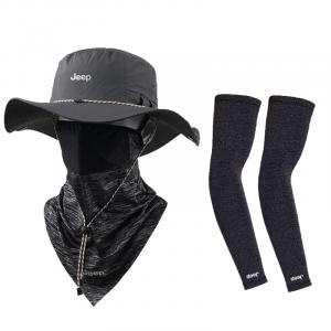 Jeep Нейлоновая шляпа от солнца унисекс, Dark Gray Hood Three-Piece Set