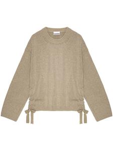 GANNI свитер с кулиской, нейтральный