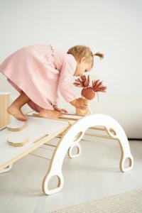 МАЛЕНЬКАЯ качалка Монтессори с ручками + горка SMALL CLOUD tupti.wood