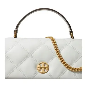 TORY BURCH Сумка-кроссбоди Willa Brand Logo Mini белая