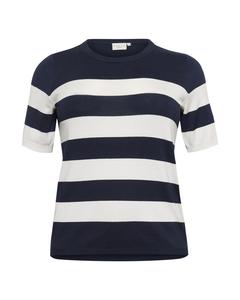 Тонкий вязаный свитер KAFFE CURVE Sweater, темно-синий