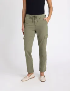 Спортивные брюки U.S. Polo Assn High Rise Cargo Drawstring, оливковый