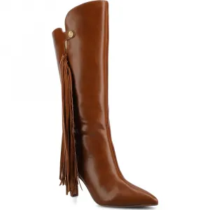 Сапоги Dolly с кисточками и коленями Journee, цвет cognac