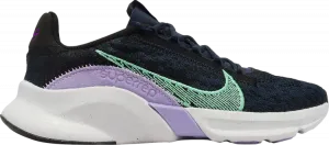 Кроссовки Nike Wmns SuperRep Go 3 Flyknit Next Nature 'Armoury Navy Green Glow', черный