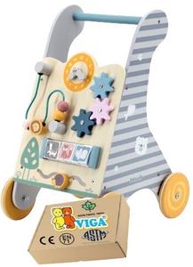 Деревянные развивающие ходунки Viga PolarB, обучающая игрушка для обучения ходьбе 18 м+ Монтессори PakaNiemowlaka