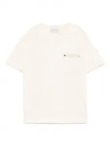 Футболка с короткими рукавами Moncler Enfant, нейтральный