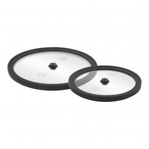 Набор вакуумных стеклянных крышек ZWILLING, UNLOCK, 16 и 20 см, закаленное стекло, пищевой силикон