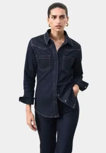 Блузка на пуговицах Marks & Spencer, Dark Indigo