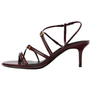 ZARA Сандалии One Strap 7см женские темно-красный