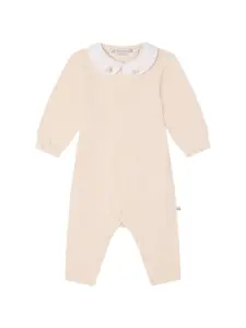 Ползунки с вышитым воротником Bonpoint, бежевый