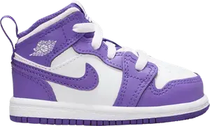 Кроссовки Air Jordan 1 Mid TD 'Purple Venom', фиолетовый