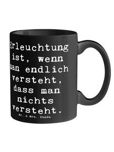 Кружка Просвещение и мудрость с надписью Изречение в черном Mr. & Mrs. Panda