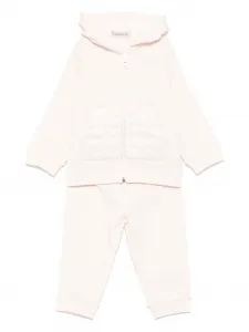 Спортивный костюм с капюшоном Moncler Enfant, розовый