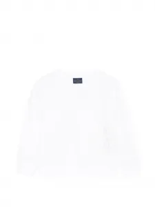 Свитшот с логотипом и круглым вырезом Paul & Shark Junior, белый