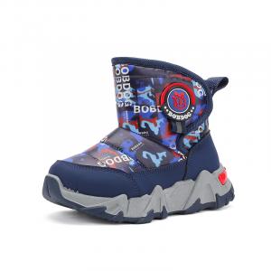 Детские сапоги с низким голенищем, мягкие, износостойкие, теплые BOBDOG, темно-синий