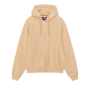 Худи Stussy Relaxed Zip Hoodie, Khaki