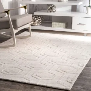Ковер Hand Woven Ambrose Area Rug nuLOOM, 183x274 см, светло-бежевый