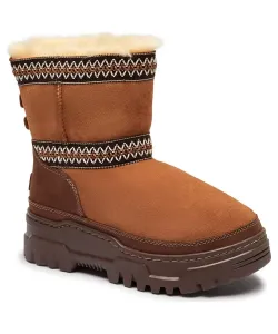 Классические мини-ботинки Trailgazer из кожи Ugg, коричневый