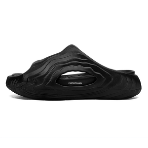 Подростковые, износостойкие, водонепроницаемые, противоскользящие, детские шлепанцы для улицы PROTECTCAMEL, черный