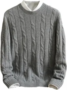 Зимний кашемировый свитер YTR6TW мужской, плотный, жаккард, круглый вырез